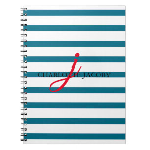 Caderno Espiral Notebook Personalizado com Faixa Azul e Branca