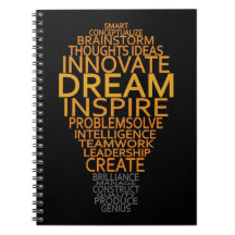 Notebook personalizado com lâmpada Inspiracional