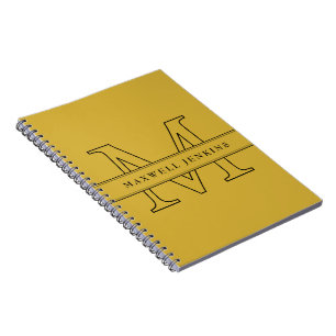 Caderno Espiral Notebook Personalizado com Monograma e Nome