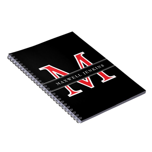 Caderno Espiral Notebook Personalizado com Monograma e Nome (Lado Direito)