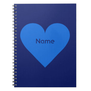 Caderno Espiral Notebook personalizado com Namorados de coração az