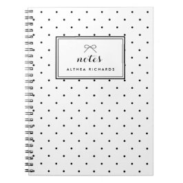 Caderno Espiral Notebook Personalizado com Padrão do Bolinhas Pequ