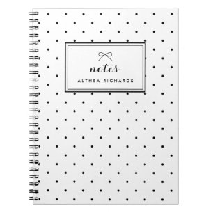 Caderno Espiral Notebook Personalizado com Padrão do Bolinhas Pequ