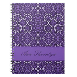 Caderno Espiral Notebook personalizado com padrão Kaleidescope rox