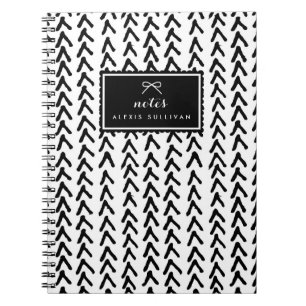 Caderno Espiral Notebook Personalizado com Padrão Tribal Russo Neg