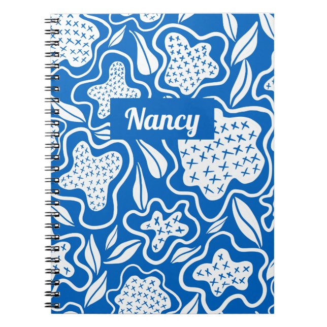 Caderno Espiral Notebook Personalizado com Ponta Cruz Azul e Branc (Frente)