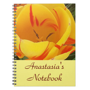 Caderno Espiral Notebook personalizado com Primavera amarelo