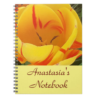 Caderno Espiral Notebook personalizado com Primavera amarelo