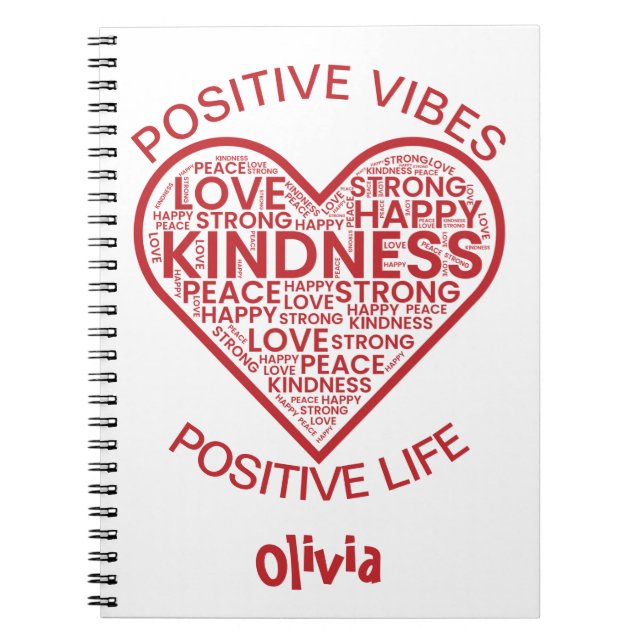 Caderno Espiral Notebook personalizado com vida útil positiva vibr (Frente)