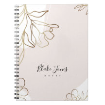 Notebook personalizado cor-de-rosa delicado