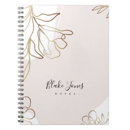 Caderno Espiral Notebook personalizado cor-de-rosa delicado