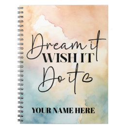 Caderno Espiral Notebook Personalizado - Cotação Motivacional