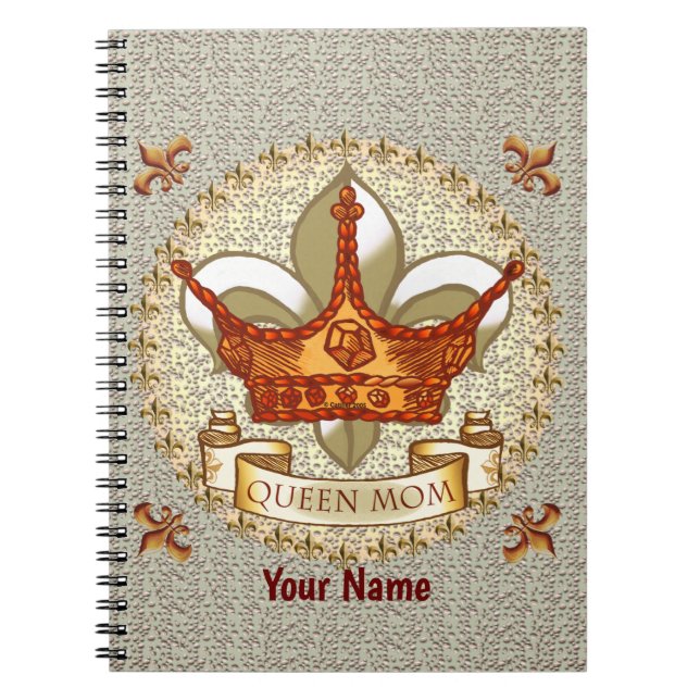 Caderno Espiral Notebook personalizado da Rainha Mãe Banner (Frente)