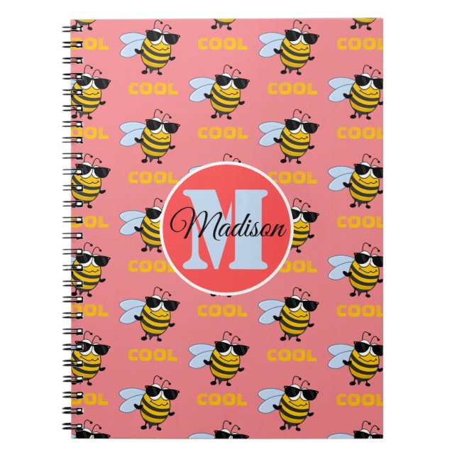 Caderno Espiral Notebook Personalizado De Abelhas Legal E Engraçad (Frente)