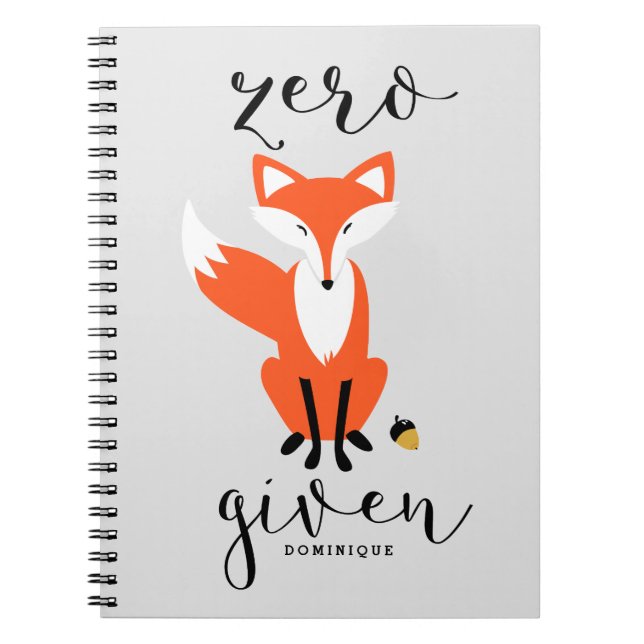 Caderno Espiral Notebook Personalizado De Arma Zero Dado Engraçado (Frente)
