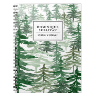 Notebook Personalizado de Árvores de Aquarela II