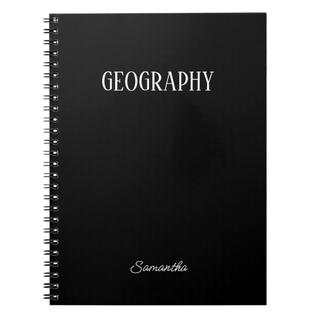 Caderno Espiral Notebook Personalizado de Assunto Geografia (Frente)