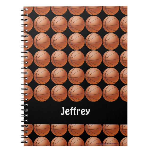 Caderno Espiral Notebook personalizado de basquete (Frente)