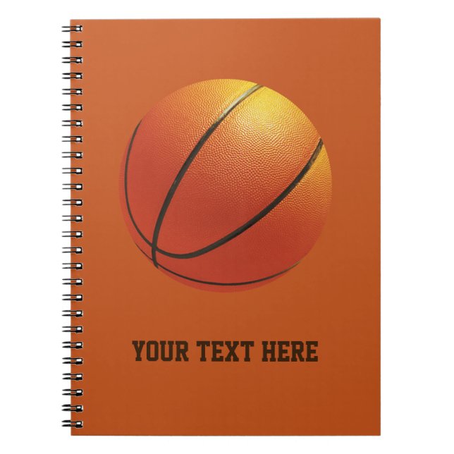 Caderno Espiral Notebook personalizado de basquetebol (Frente)