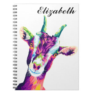 Caderno Espiral Notebook personalizado de cabra Pop colorido