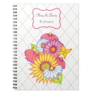 Caderno Espiral Notebook personalizado de casamento