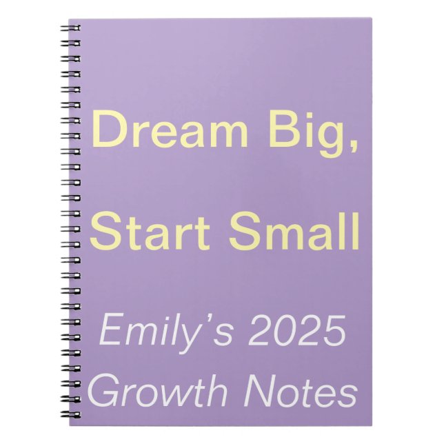 Caderno Espiral Notebook personalizado de crescimento próprio 2025 (Frente)