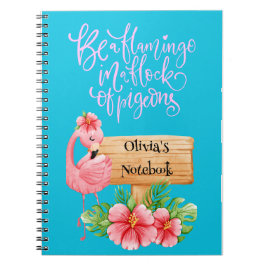 CADERNO ESPIRAL NOTEBOOK PERSONALIZADO DE FLAMINGO