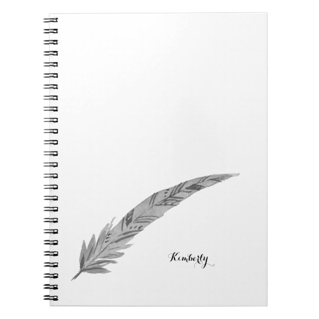 Caderno Espiral Notebook Personalizado de Folha - Cores d'água (Frente)