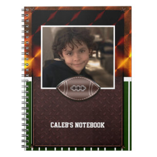 Caderno Espiral Notebook Personalizado de Fotografia de Futebol pa