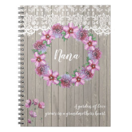 Caderno Espiral Notebook Personalizado de Jardim do Amor