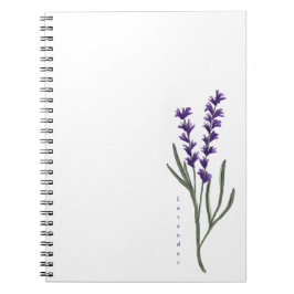 Caderno Espiral Notebook personalizado de lavanda