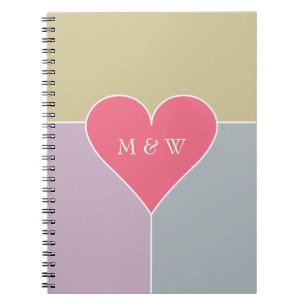 Caderno Espiral Notebook personalizado de padrão cardíaco