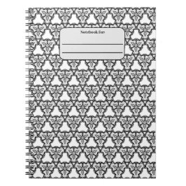 Caderno Espiral Notebook personalizado de padrão uniforme preto e 