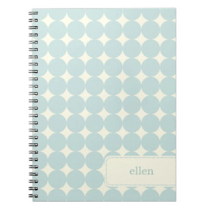 Caderno Espiral Notebook Personalizado de Pontos Modernos - Azul S