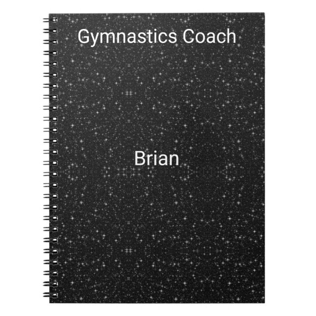 Caderno Espiral Notebook personalizado de treinador de ginástica e (Frente)
