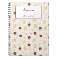 Notebook Personalizado Diário de Vidro Branco Verm