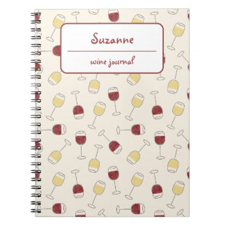 Caderno Espiral Notebook Personalizado Diário de Vidro Branco Verm
