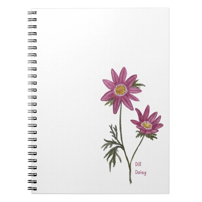 Caderno Espiral Notebook Personalizado Dill Daisy (Frente)