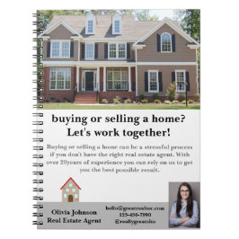 Caderno Espiral Notebook Personalizado do Agente Imobiliário Moder