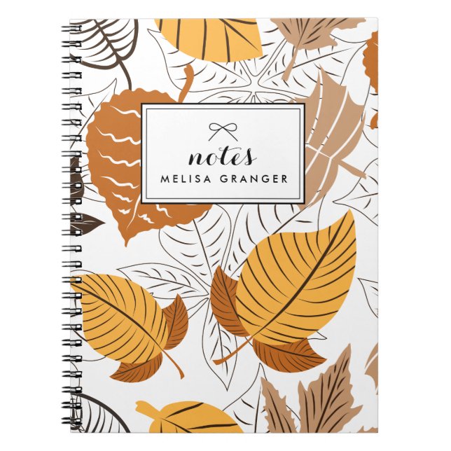 Caderno Espiral Notebook Personalizado do Autumn Leaves (Frente)