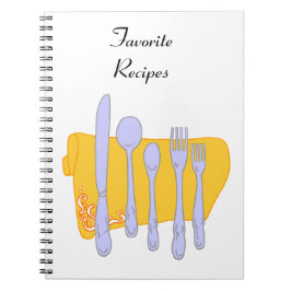 Caderno Espiral Notebook personalizado do Design do Silverware par