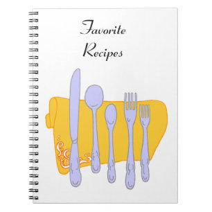 Caderno Espiral Notebook personalizado do Design do Silverware par