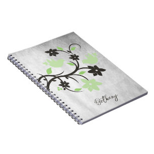 Caderno Espiral Notebook Personalizado do Mint Green Lovebird