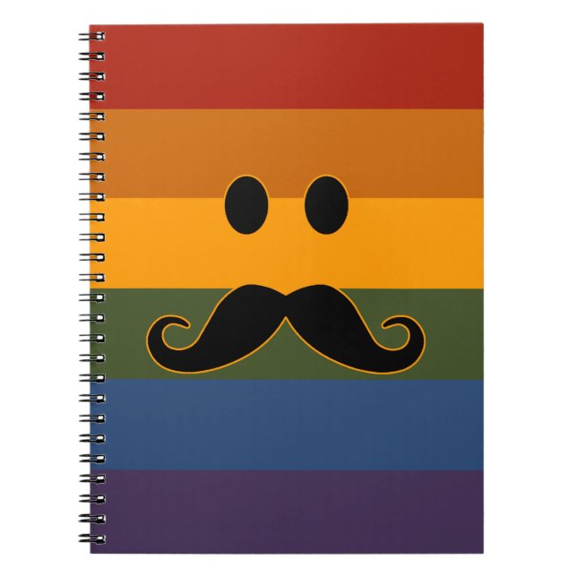 Caderno Espiral Notebook personalizado do orgulho de bigode (Frente)