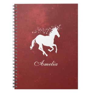 Caderno Espiral Notebook Personalizado do Red Unicorn