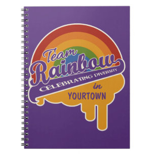 Caderno Espiral Notebook personalizado do Team Rainbow