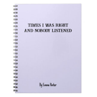 Caderno Espiral Notebook personalizado engraçado para presentes de