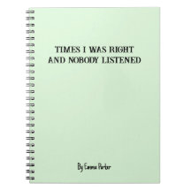 Notebook personalizado engraçado para presentes de