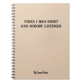 Caderno Espiral Notebook personalizado engraçado para presentes de