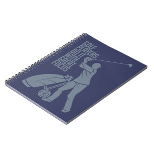 Caderno Espiral notebook personalizado GOLF PLAYER